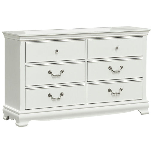 Home Elegance Lucida White Dresser and Mirror