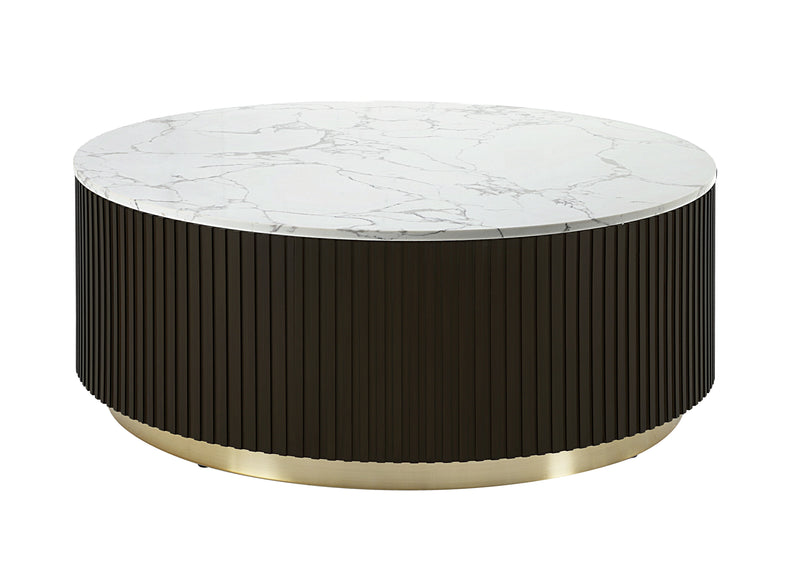 Acme Furniture Clayten White Espresso 3pc Coffee Table Set