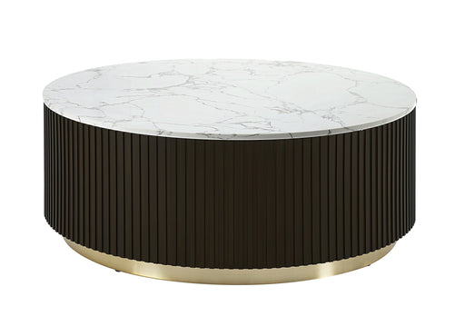 Acme Furniture Clayten White Espresso 3pc Coffee Table Set