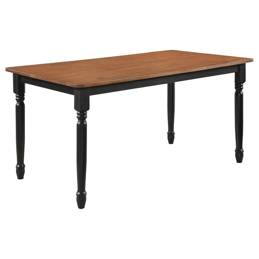 Coaster Furniture Hollyoak Walnut Brown Black Dining Table