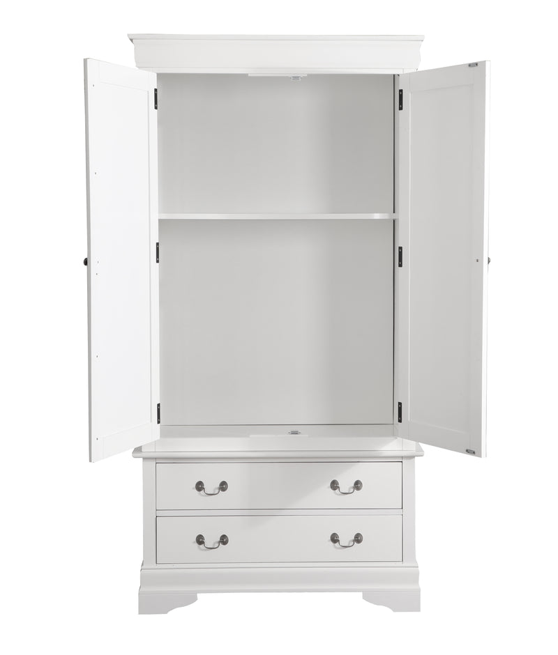 Glory Furniture Louis Phillipe Oak Armoire
