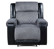 Global Furniture U5914 Black Grey Recliner