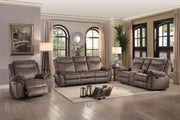 Home Elegance Aram Brown Fabric 3pc Living Room Set