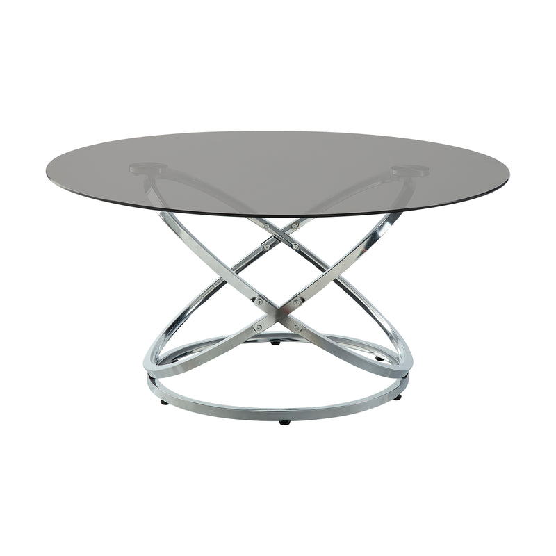 Home Elegance Marion Black Chrome Silver 3pc Occasional Table Set