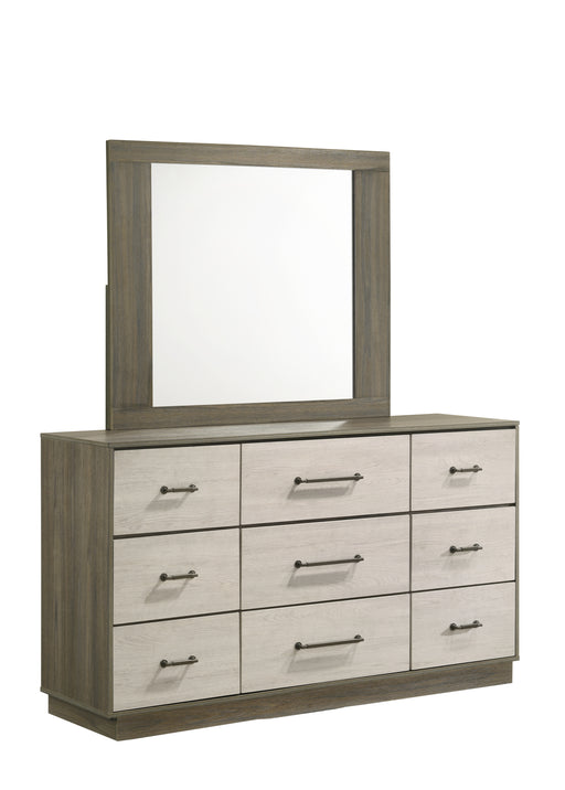 Galaxy Home Gem Light Beige Bown Dresser and Mirror
