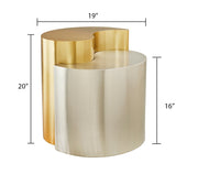 Galaxy Home Ying Yang Black Gold End Table