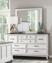 Home Elegance Chesterton Brown White Dresser And Mirror