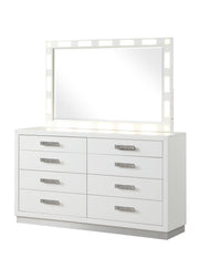 Galaxy Home Coco Milky White Wood Mirror