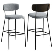 2 Coaster Furniture Elison Grey Pub Height Bar Stools
