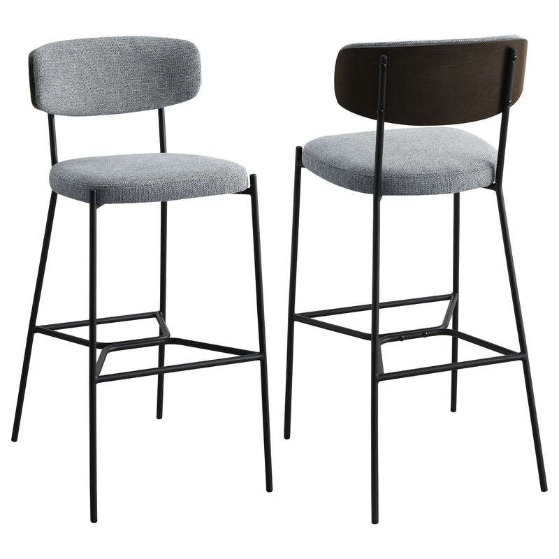 2 Coaster Furniture Elison Grey Pub Height Bar Stools