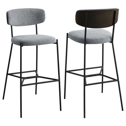 2 Coaster Furniture Elison Grey Pub Height Bar Stools