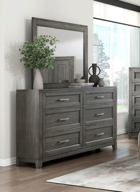 Home Elegance Garretson Gray Dresser And Mirror