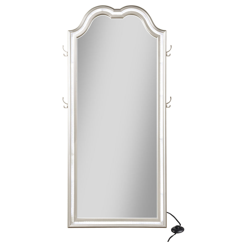 Coaster Furniture Evangeline Silver Oak Full Length Led Floor Mirror