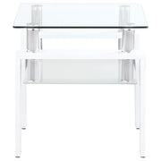 Coaster Furniture Dyer White End Table