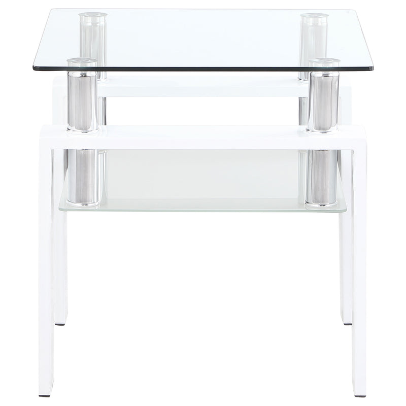 Coaster Furniture Dyer White End Table