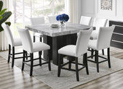 Steve Silver Camila Gray Square Marble Top Counter Height Table