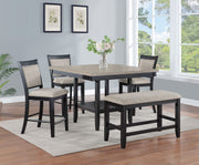 Crown Mark Fulton Light Grey Counter Height Bench