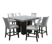 Steve Silver Camila Gray Silver 7pc Counter Height Set