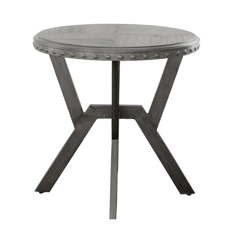 Steve Silver Alamo Gray Round End Table