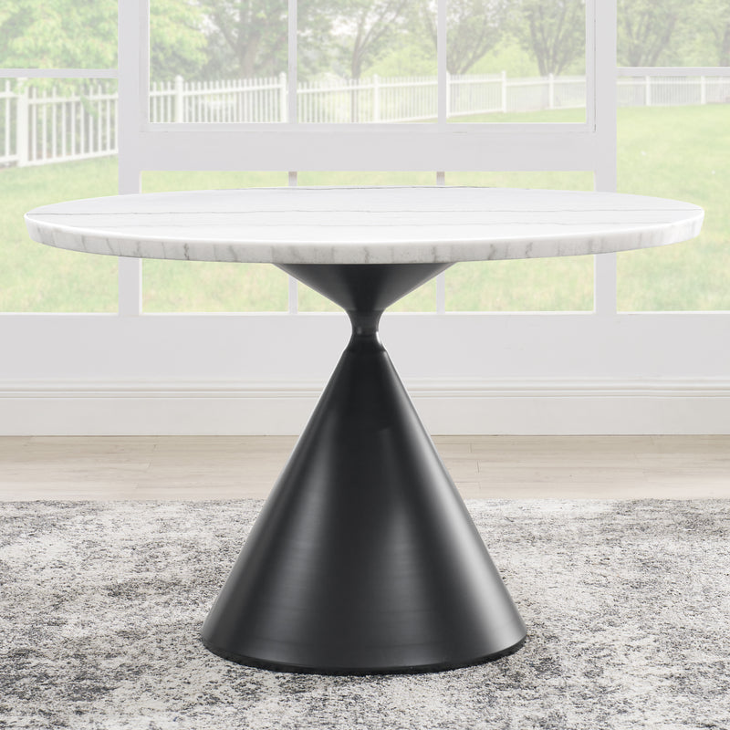 Steve Silver Conrad White Gold 5pc Round Dining Set