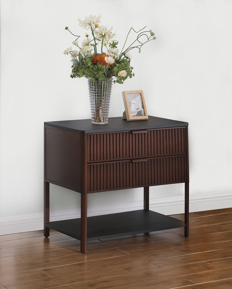 Coaster Furniture Zimmerlee Rust Brown Side Table