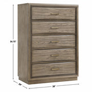Steve Silver Sonoma Gray 5 Drawer Chest