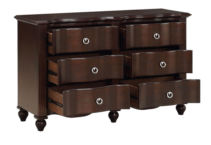 Home Elegance Espresso Dresser and Mirror