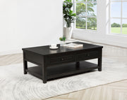 Coaster Furniture Concord Distressed Java Black Coffee Table