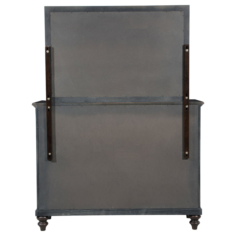 Coaster Furniture Andover Dark Oak Brown 8 Drawer Dresser and Mirror