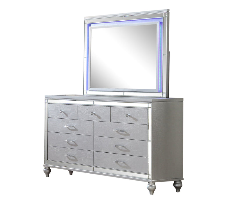 Galaxy Home Sterling Silver Wood Dresser