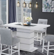 Global Furniture Monaco White Rectangular Bar Table