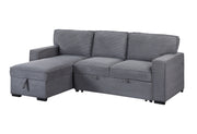 Global Furniture U0203 Light Grey Reversible Sofa Bed