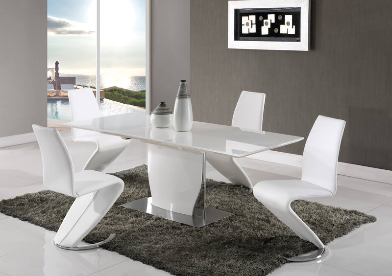 Global Furniture D2279-D9002 White 5pc Dining Room Set