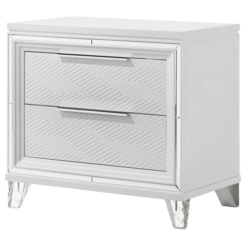 Coaster Furniture Marmore White Nightstand