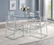 Coaster Furniture Keeling Silver Dining Table
