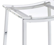 2 Coaster Furniture Jovani Clear Chrome Counter Height Bar Stools