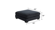 Galaxy Home Bentley Black Ottoman