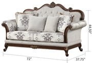 Galaxy Home Gloria White 2pc Button Tufted Living Room Set
