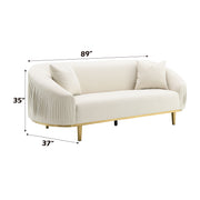 Acme Furniture Martina Ivory Sofa with 2 Pillows