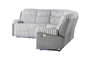 Global Furniture U6028 Grey Sectional with LED