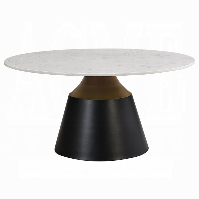Acme Furniture Jaramillo White Natural Black Coffee Table