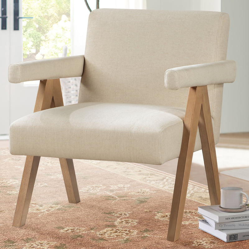 Steve Silver Helen Brown Cream Accent Chair