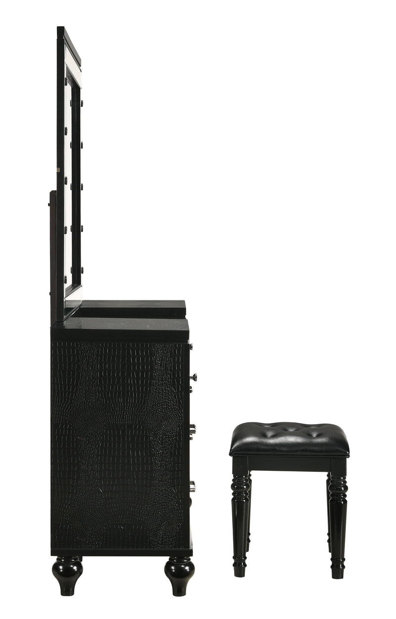 New Classic Furniture Valentino Black Vanity Set