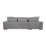 Home Elegance Raife Gray 2pc Sectional with Left Chaise