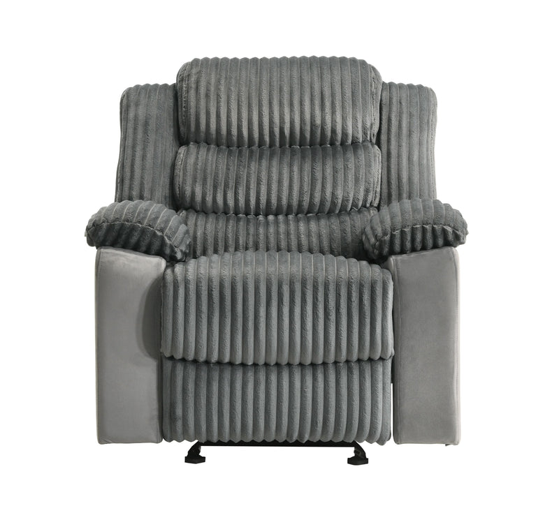Acme Furniture Lesley Gray Motion Glider Recliner