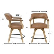 Steve Silver Rylie Camel Arm Counter Chair