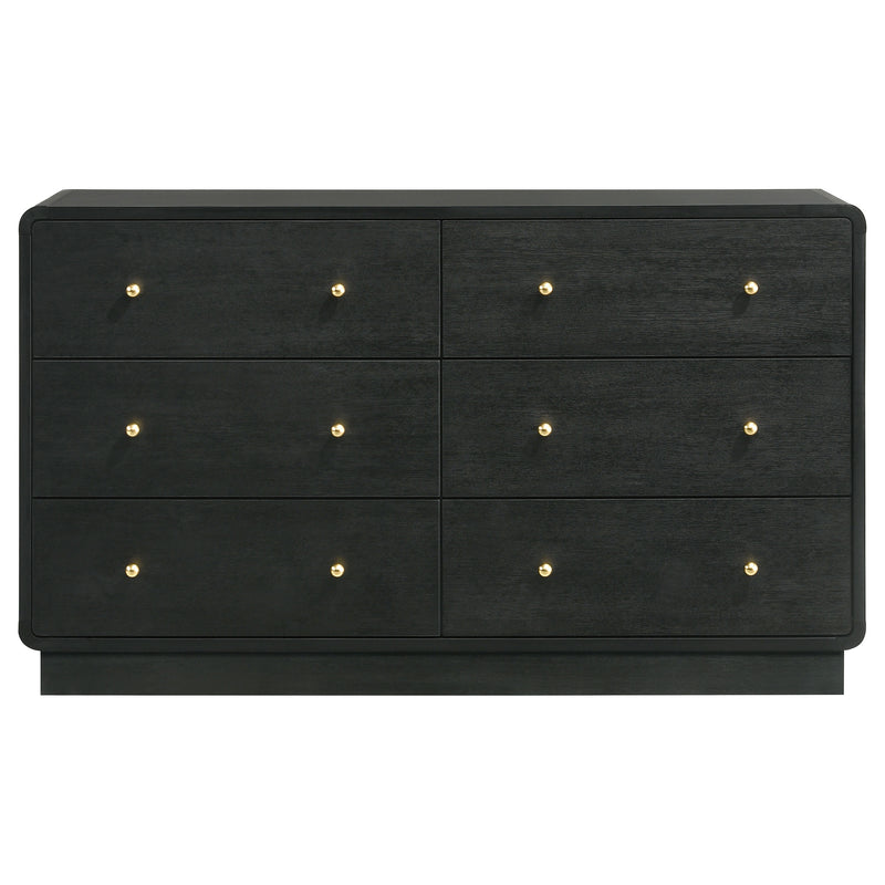 Coaster Furniture Cavelle Black 6 Drawer Dresser