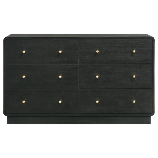 Coaster Furniture Cavelle Black 6 Drawer Dresser