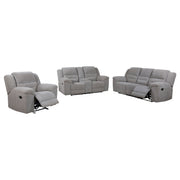 Coaster Furniture Gilson Grey Reclining 3pc Living Room Set