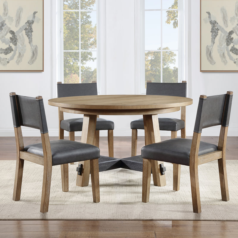 Steve Silver Aubrey Brown 54 Inch Round Dining Table